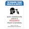 Signmission Public Safety Sign-Body Temperature Check Is Required, Heavy-Gauge, 12" H, A-1218-25435 A-1218-25435 - alternate 1